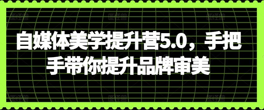 自媒体美学提升营5.0,手把手带你提升品牌审美-星火爱财