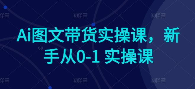 Ai图文带货实操课,新手从0-1 实操课-星火爱财