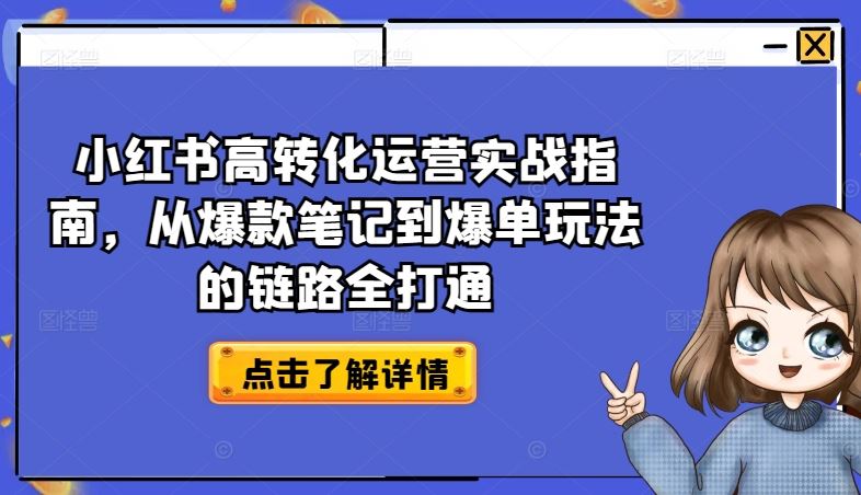 小红书高转化运营实战指南,从爆款笔记到爆单玩法的链路全打通-星火爱财