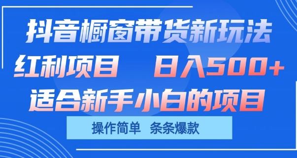 抖音橱窗带货新玩法,单日收益几张,操作简单,条条爆款【揭秘】-星火爱财