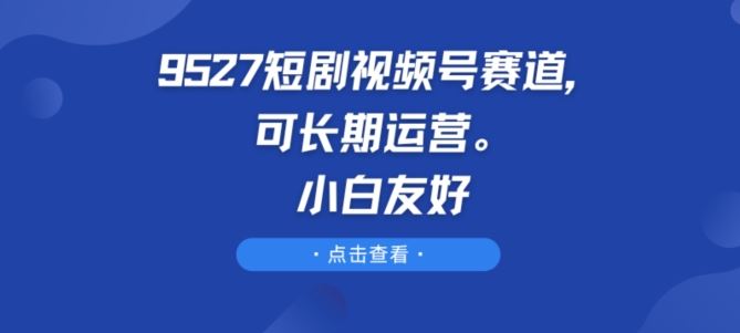 9527短剧视频号赛道,可长期运营,小白友好【揭秘】-星火爱财