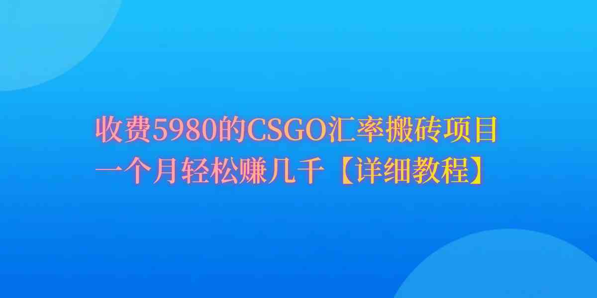(9776期)CSGO装备搬砖,月综合收益率高达60%,你也可以!-星火爱财