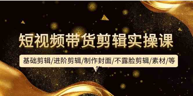 (9887期)短视频带货剪辑实操课:基础剪辑/进阶剪辑/制作封面/不露脸剪辑/素材/等等-星火爱财