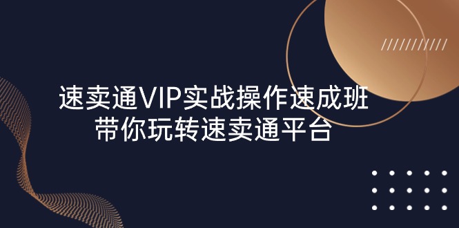 (10935期)速卖通 VIP实战操作-速成班,带你玩转速卖通平台(23节)-星火爱财