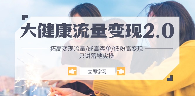 (10871期)大健康 流量 变现2.0:拓高变现 流量/成高客单/低粉高变现/只讲落地实战-星火爱财