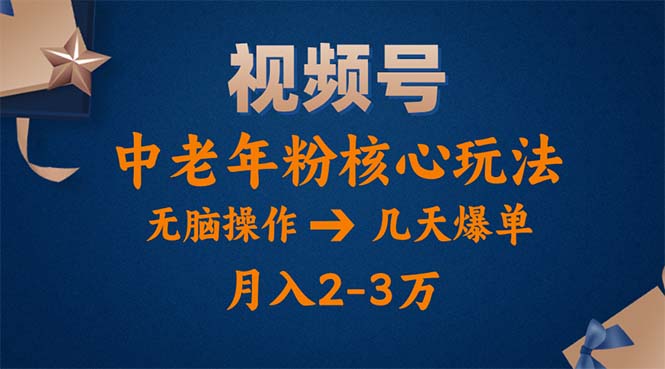 (11288期)视频号火爆玩法,高端中老年粉核心打法,无脑操作,一天十分钟,月入两万-星火爱财