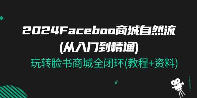 2024Faceboo 商城自然流(从入门到精通),玩转脸书商城全闭环(教程+资料)-星火爱财