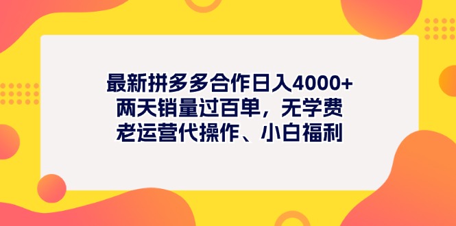 (11410期)最新拼多多项目日入4000+两天销量过百单,无学费、老运营代操作、小白福利-星火爱财