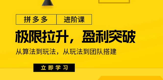 (11435期)拼多多·进阶课:极限拉升/盈利突破:从算法到玩法 从玩法到团队搭建-18节-星火爱财