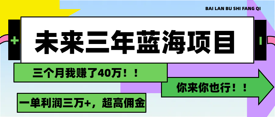 (11716期)未来三年,蓝海赛道,月入3万+-星火爱财