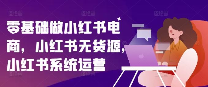 零基础做小红书电商,小红书无货源,小红书系统运营