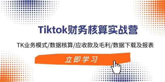 Tiktok财务核算实战营:TK业务模式/数据核算/应收款及毛利/数据下载及报表-星火爱财