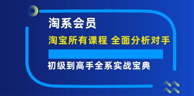 (12055期)淘系会员【淘宝所有课程,全面分析对手】,初级到高手全系实战宝典-星火爱财