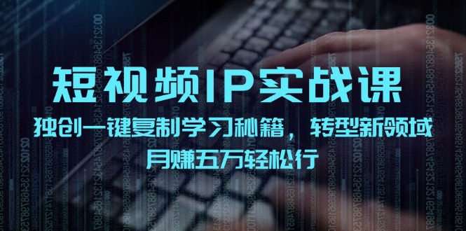 (12193期)短视频 IP实战课,独创一键复制学习秘籍,转战新领域,月赚五万轻松行-星火爱财