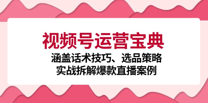 视频号运营宝典:涵盖话术技巧、选品策略、实战拆解爆款直播案例-星火爱财
