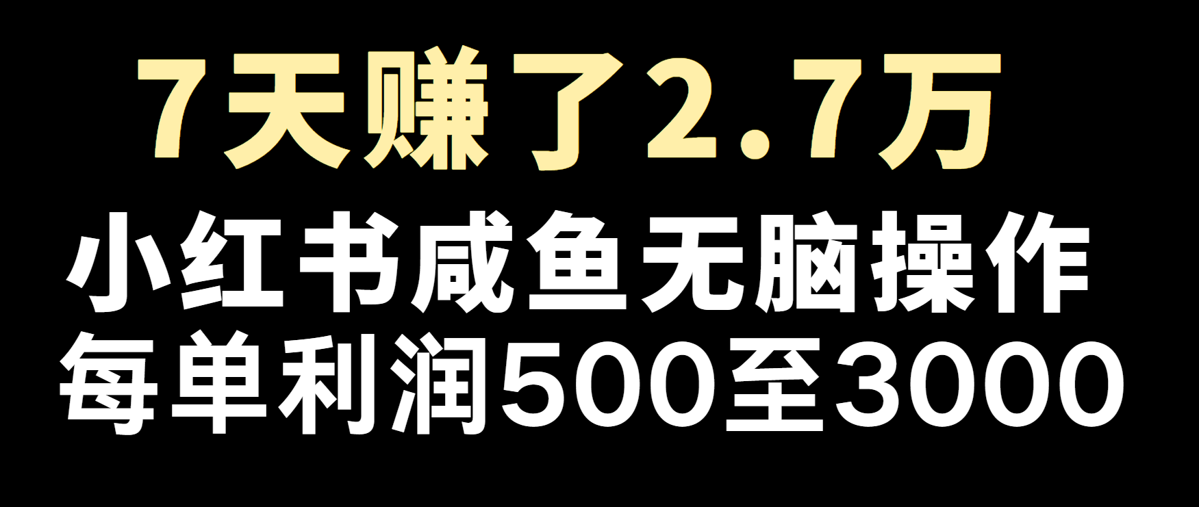 冷门暴利,超级简单的项目0成本玩法,每单在500至4000的利润-星火爱财