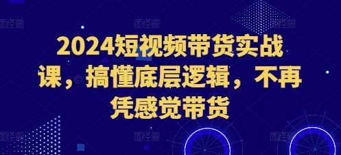 2024短视频带货实战课,搞懂底层逻辑,不再凭感觉带货-星火爱财