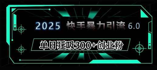 2025年快手6.0保姆级教程震撼来袭,单日狂吸300+精准创业粉-星火爱财