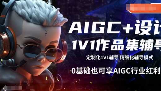 AIGC+设计1V1作品集辅导,0基础也可享AIGC行业红利-星火爱财
