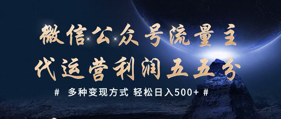 公众号流量主代运营 多种变现方式 轻松日入500+-星火爱财