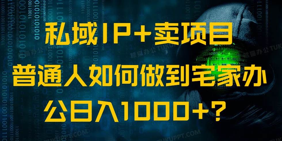 (14400期)私域IP+卖项目,普通人如何做到宅家办公实现日入1000+-星火爱财