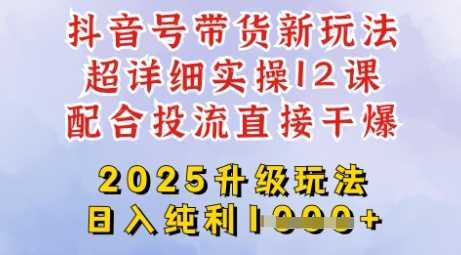2025全新升级抖音带货玩法,一天纯利四位数,从剪辑到选品再到发布投流,超详细玩法揭秘-星火爱财