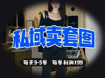 私域卖套图每天3-5单,每单利润99-星火爱财