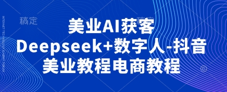 美业AI获客Deepseek+数字人-抖音美业教程电商教程-星火爱财