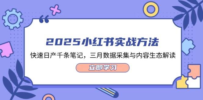 (14347期)2025小红书实战方法,快速日产千条笔记,三月数据采集与内容生态解读-星火爱财
