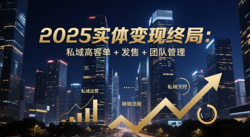 2025实体变现终局:私域高客单+发售+团队管理-星火爱财