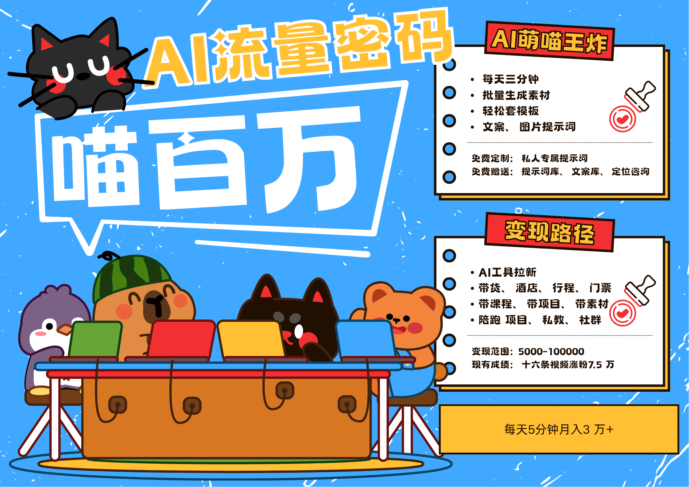AI+宠物+旅行,2025最火流量密码 轻松用AI宠物做文旅账号,N种变现渠道月入五位数-星火爱财