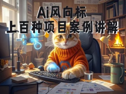 Ai风向标-附100种项目案例玩法-0基础小白到大神ai视频商业应用教学-星火爱财