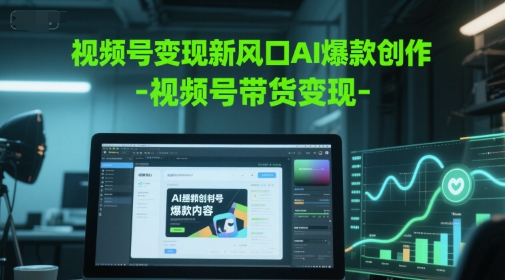 视频号变现新风口AI爆款创作-视频号带货变现-星火爱财