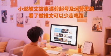 小说推文故事混剪起号及运营思路,看了做推文可以少走弯路-星火爱财