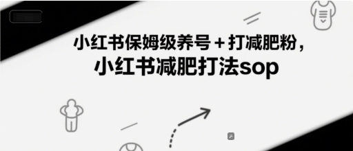 小红书保姆级养号+打减肥粉,小红书减肥打法sop-星火爱财