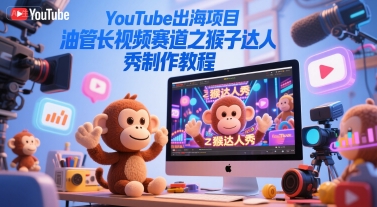 YouTube出海项目,油管长视频赛道之猴子达人秀制作教程-星火爱财