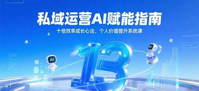 私域运营AI赋能指南,十倍效率成长心法,个人价值提升系统课-星火爱财