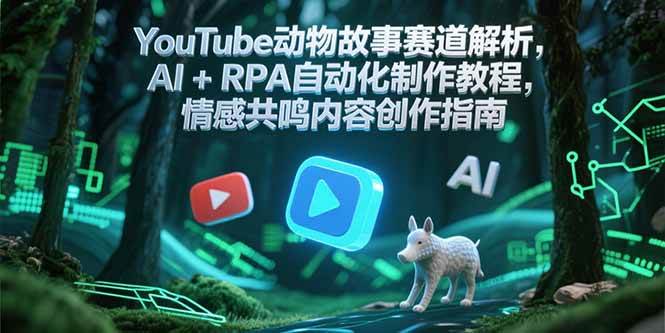 YouTube动物故事赛道解析,AI+RPA自动化制作教程,情感共鸣内容创作指南-星火爱财
