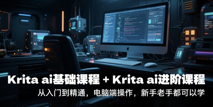krita ai基础课程+Krita ai进阶课程,从入门到精通,电脑端操作,新手老手都可以学-星火爱财