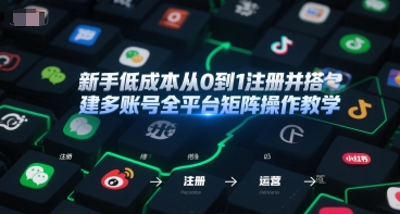 新手低成本从0到1注册并搭建多账号全平台矩阵操作教学,手机号-邮箱-IP-工具-星火爱财