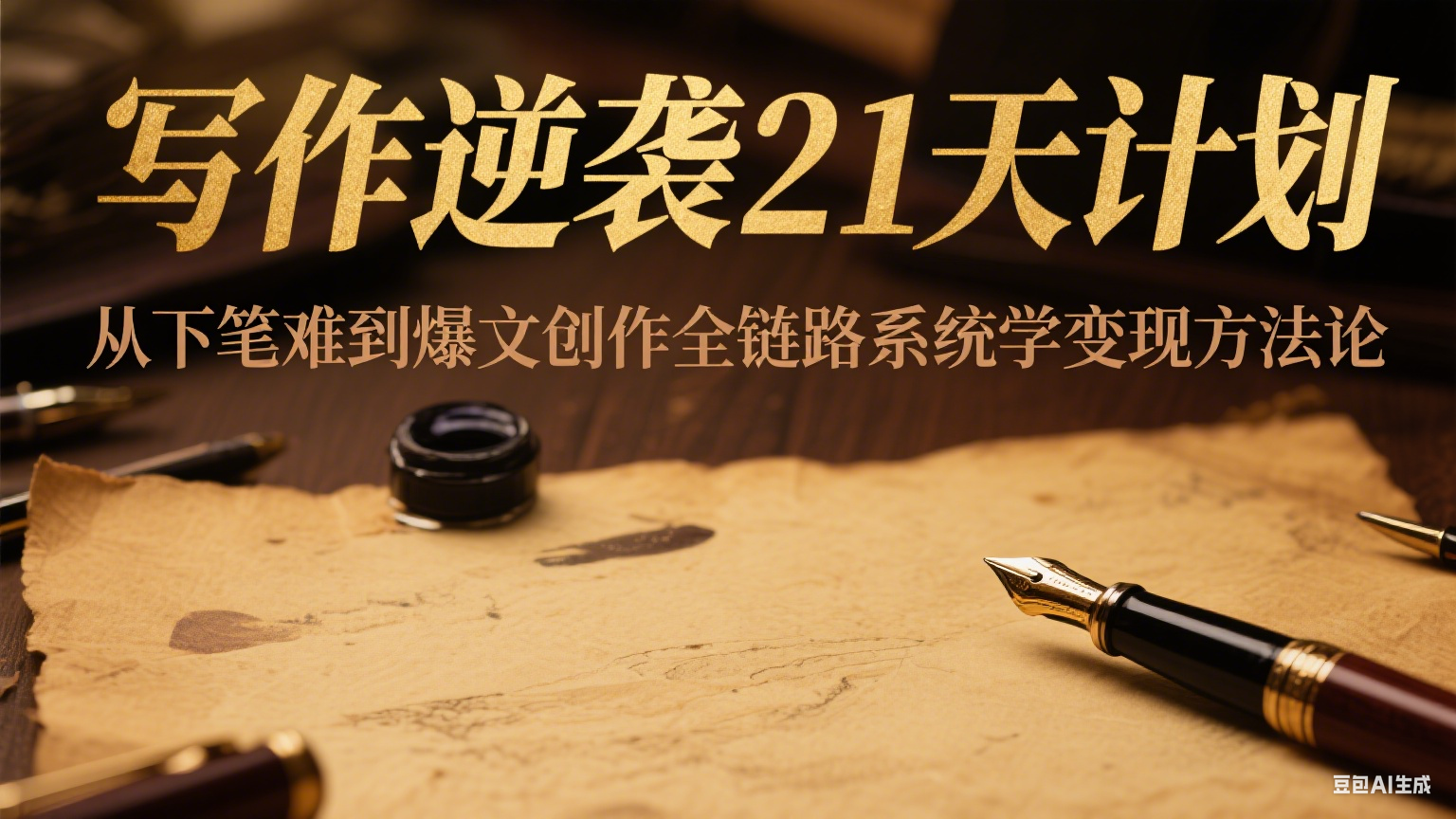 写作逆袭21天计划:从下笔难到爆文创作全链路系统学变现方法论-星火爱财