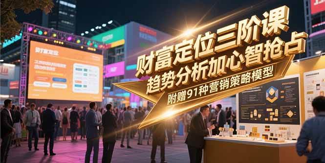 (15219期)财富定位三阶课,趋势分析加心智抢占,附赠91种营销策略模型-星火爱财