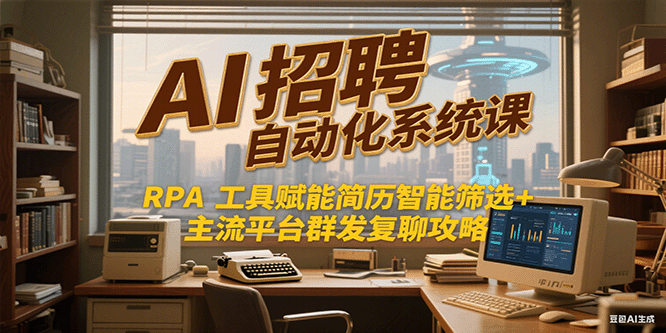 AI招聘自动化系统课,RPA工具赋能简历智能筛选+主流平台群发复聊全攻略-星火爱财