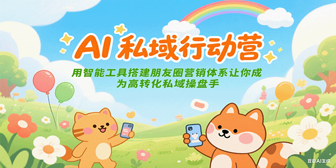 AI私域行动营:用智能工具搭建朋友圈营销体系让你成为高转化私域操盘手-星火爱财