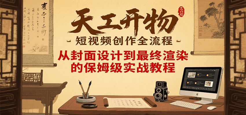 天工开物短视频创作全流程,从封面设计到最终渲染的保姆级实战教程-星火爱财