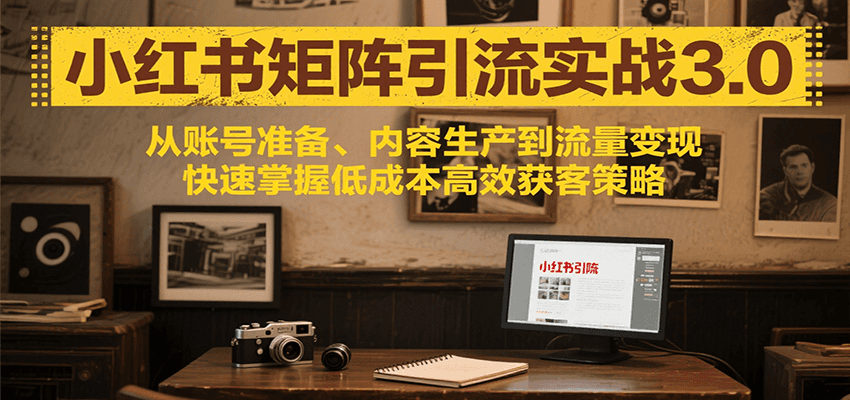 小红书矩阵引流3.0,从账号准备、内容生产到流量变现,快速掌握低成本高效获客策略-星火爱财