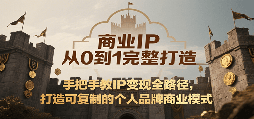 商业IP从0到1完整打造,手把手教IP变现全路径,打造可复制的个人品牌商业模式-星火爱财