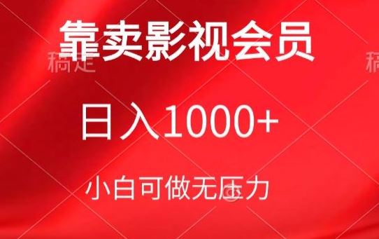 靠卖影视会员，日入1000+，落地保姆级教程，新手可学【揭秘】-星火爱财