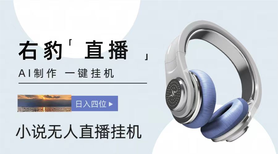 右豹小说无人直播挂机吸金项目，简单易行收益稳定， 月入1000+-星火爱财