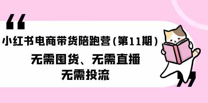 （9996期）小红书电商带货陪跑营(第11期)无需囤货、无需直播、无需投流（送往期10套）-星火爱财